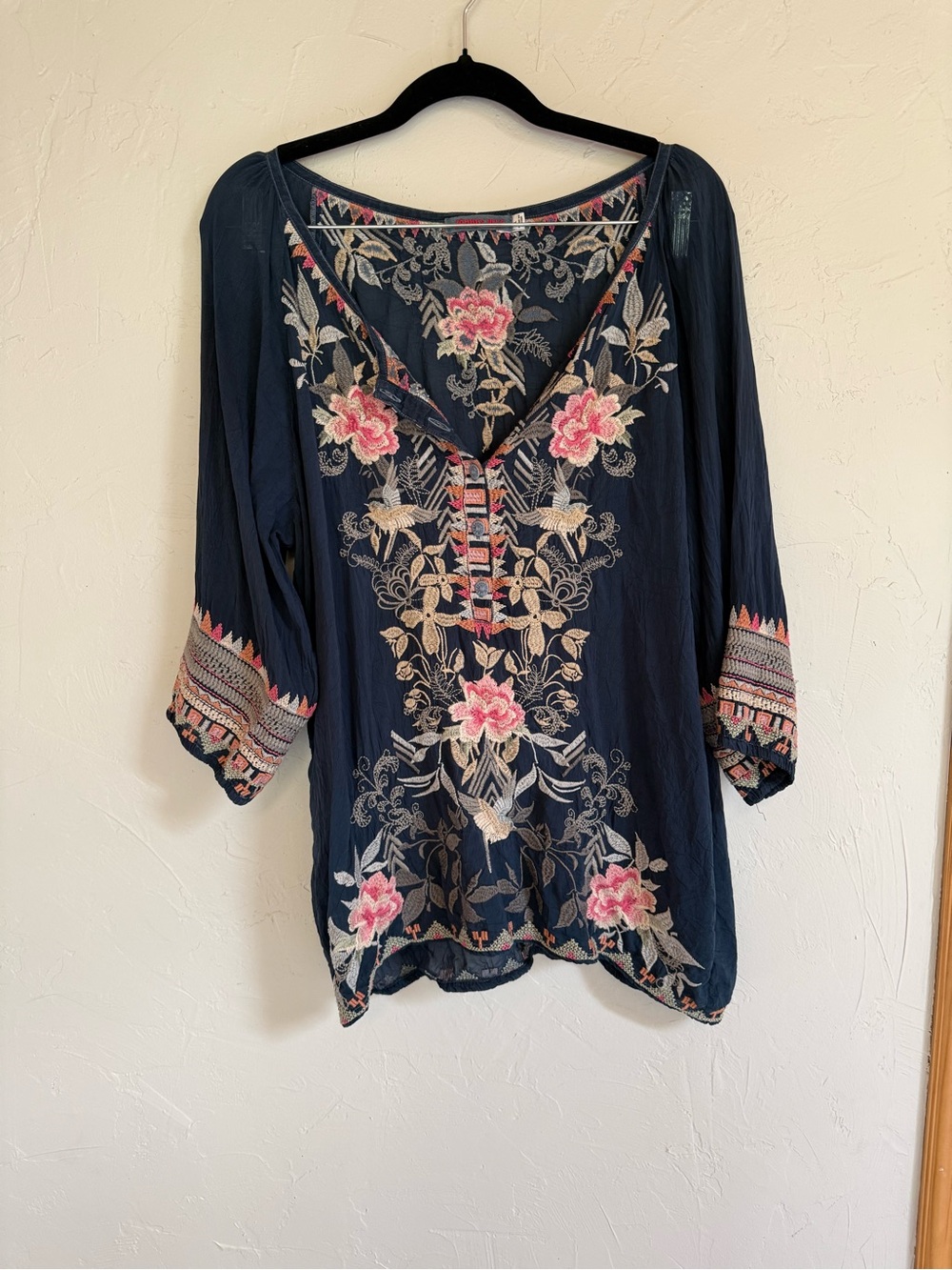 Johnny Was Mari Embroidered Tunic